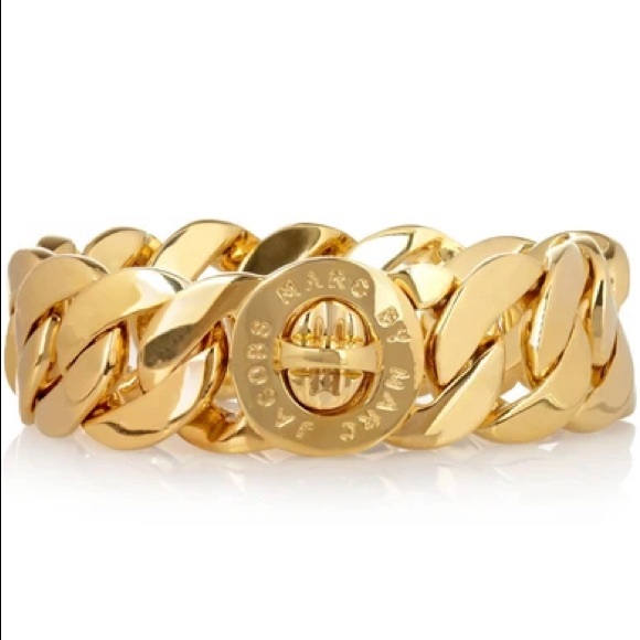 MARC JACOBS KATIE CHUNKY BRACELET GOLD TONE NWT - Picture 2 of 6